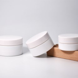 JG-F29 50G Milk White Glass Cosmetic Jar
